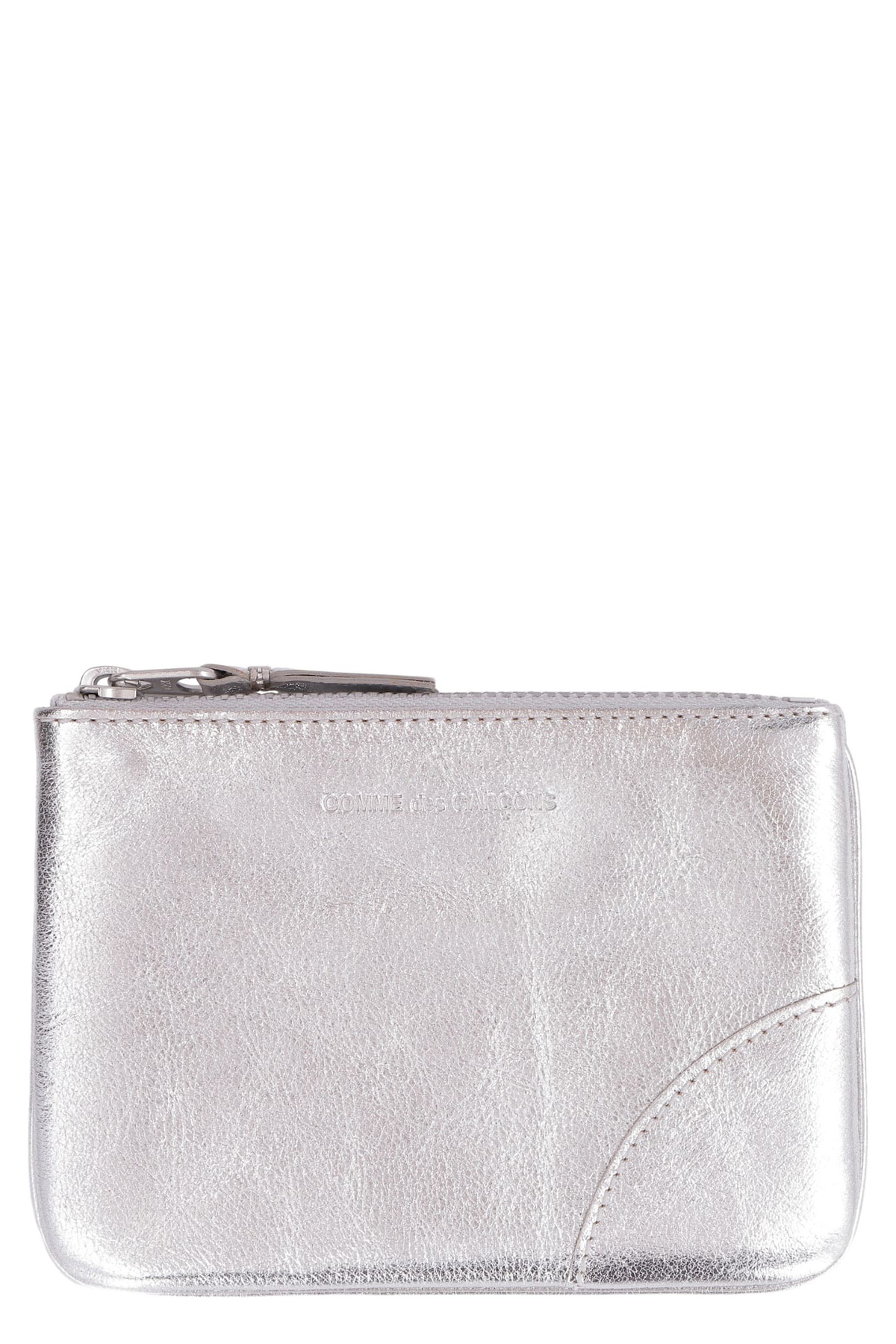 Comme des Garçons Wallet Logo Detail Flat Leather Pouch
