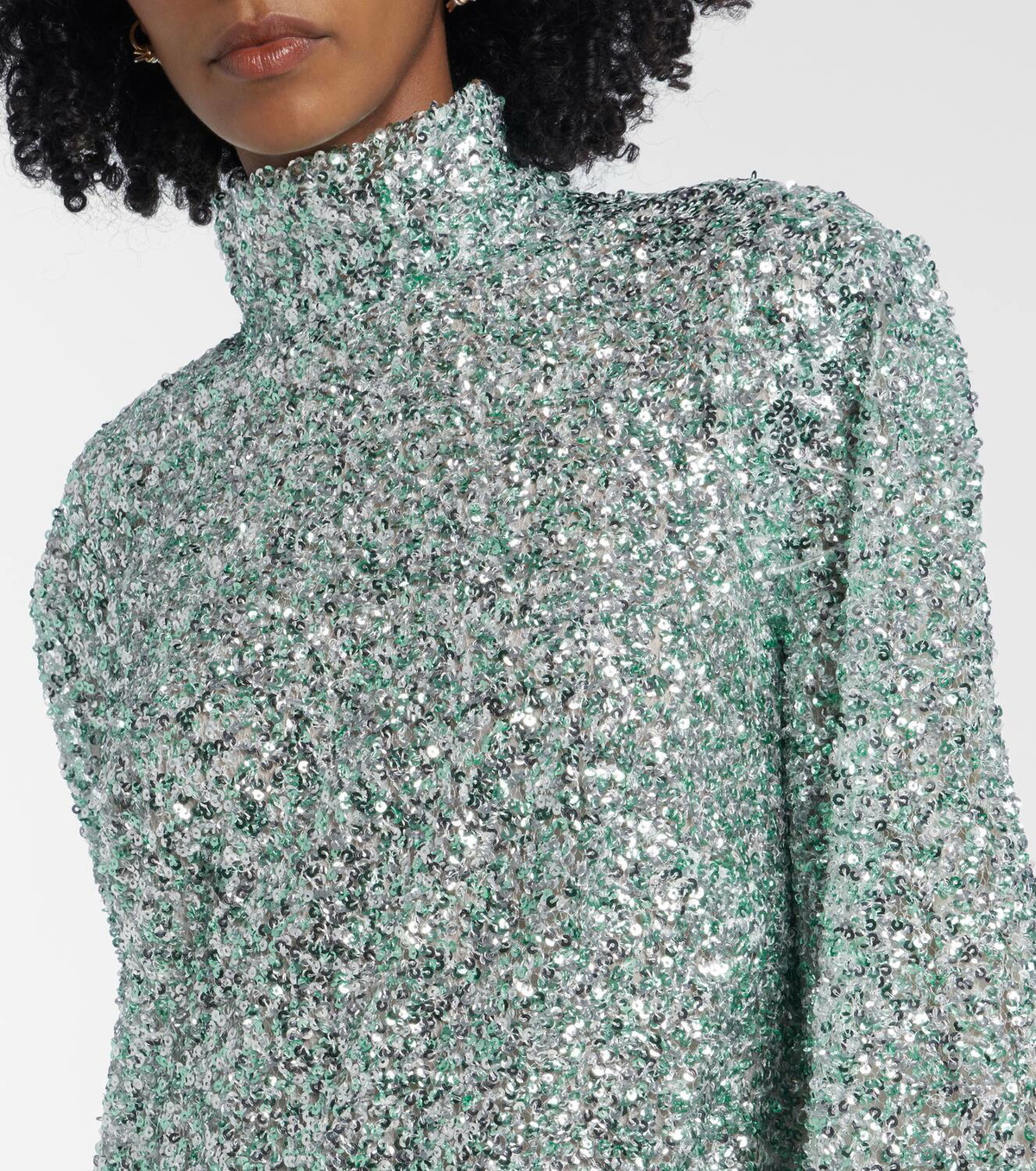 Taller Marmo Gina sequined feather-trimmed minidress