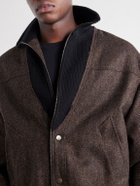 Maison Margiela - Wool Herringbone Bomber Jacket - Brown