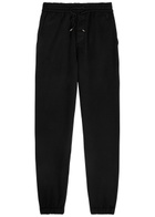 Saint Laurent Logo-embroidered Cotton Sweatpants Admiral