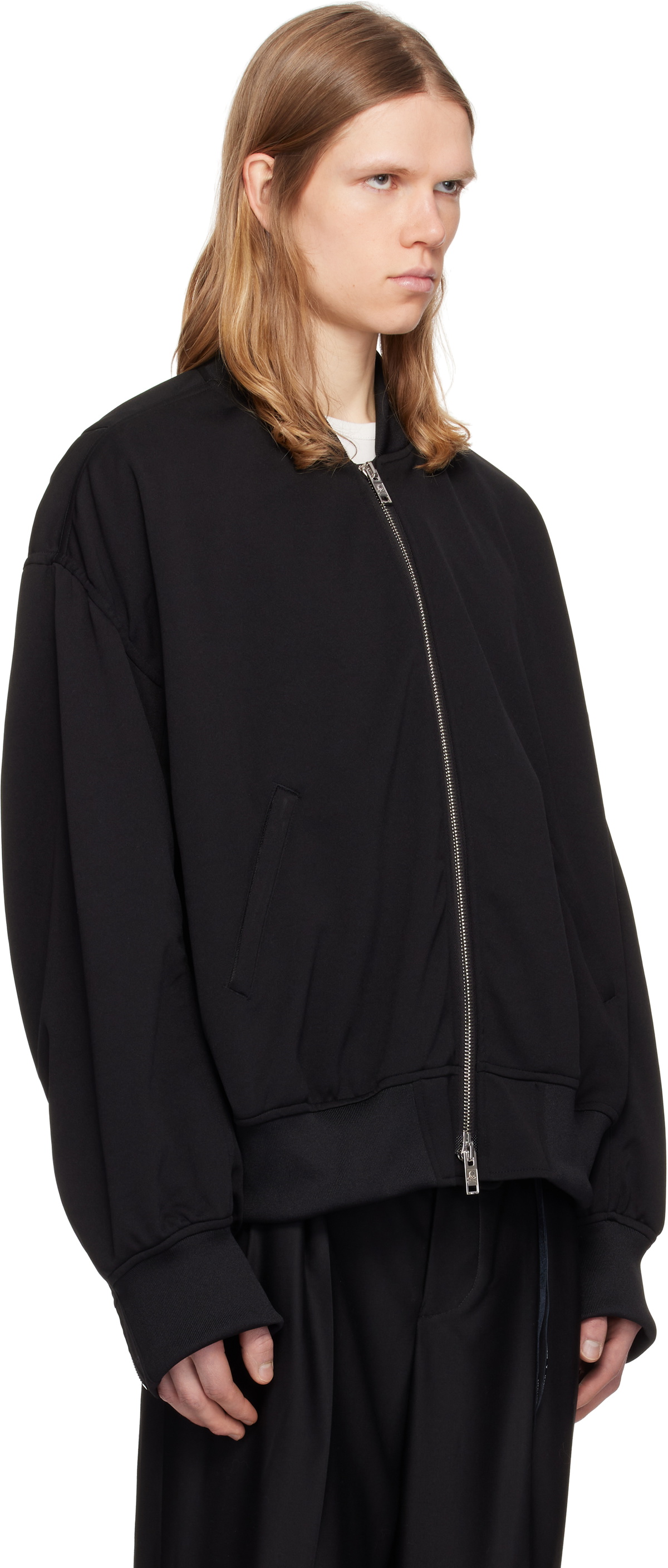 MASTERMIND WORLD Black Jersey Bomber Jacket