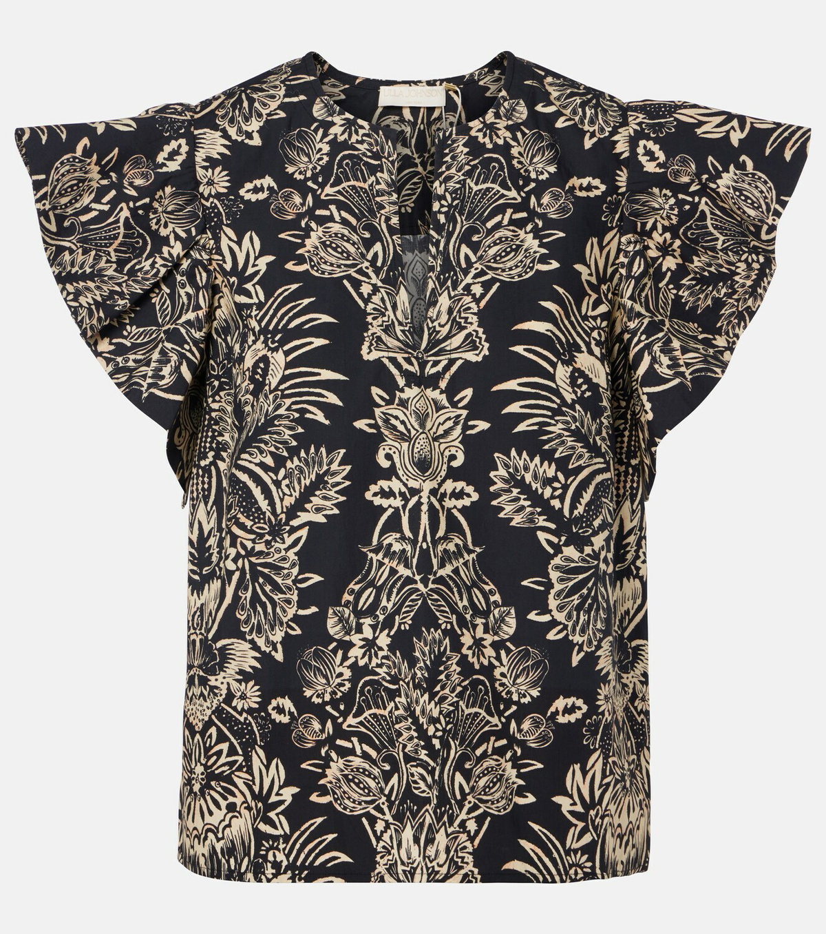 Ulla Johnson Severine printed cotton poplin top