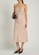 Rohe Lace-trim Silk Midi Slip Dress Rose
