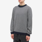 A.P.C. Men's David Jacquard Crew Knit in Dark Navy