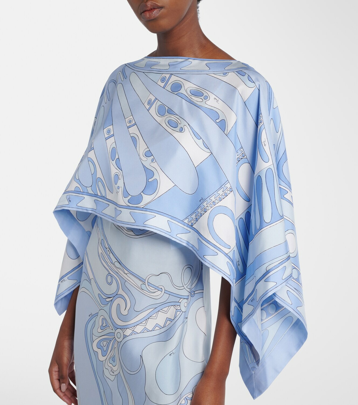Pucci Orchidee Soleil silk gown and cape set