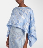 Pucci Orchidee Soleil silk gown and cape set