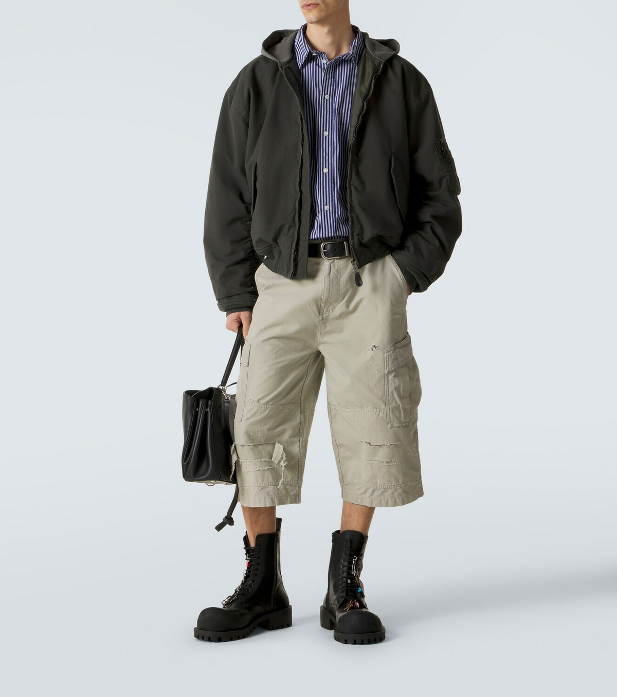 Balenciaga Cropped cotton cargo pants