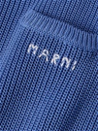 Marni - Logo-Embroidered Striped Cotton Polo Shirt - Blue