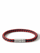 Le Gramme - Orlebar Brown 7g Braided Cord and Sterling Silver Bracelet - Red