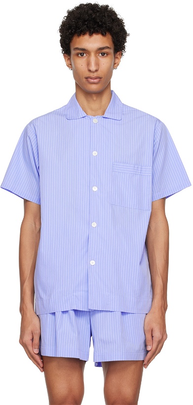 Photo: Tekla Blue Oversized Pyjama Shirt