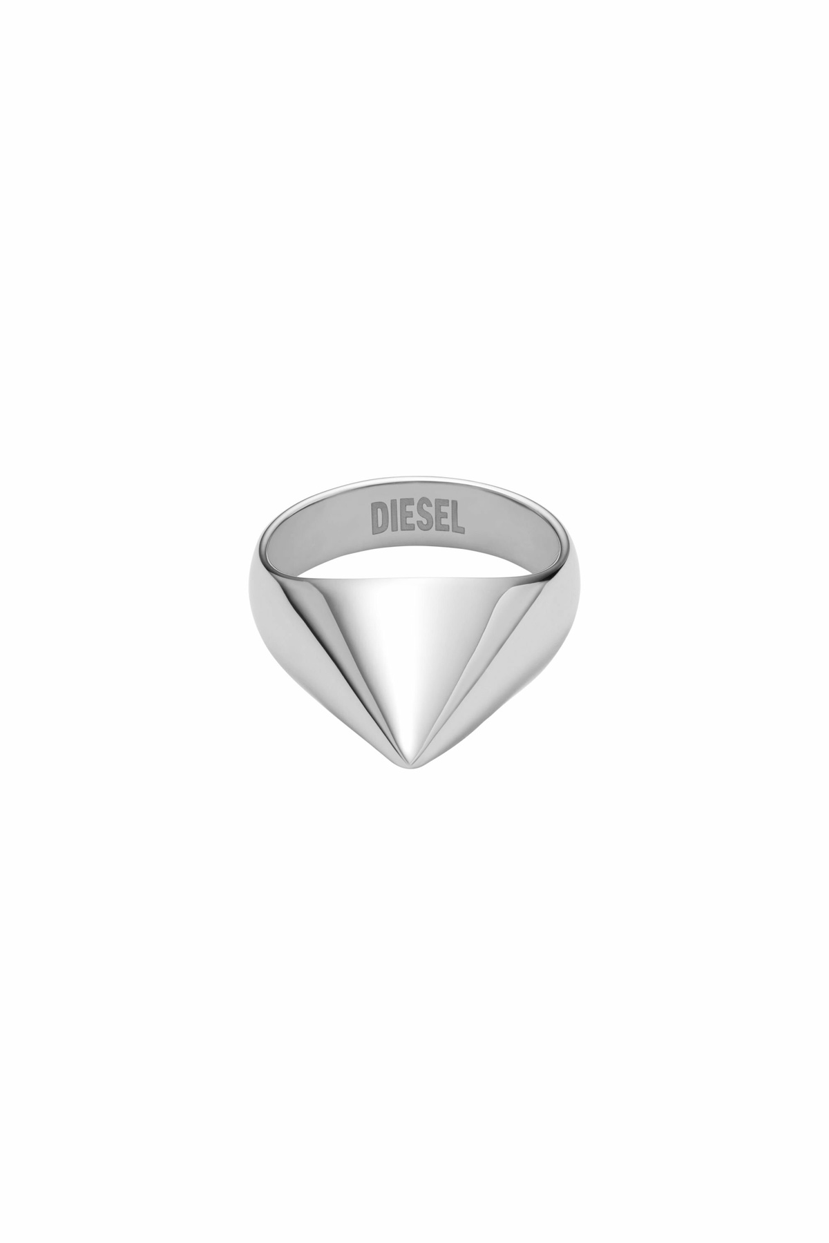 Diesel Stainless steel spike band ring - Rings - Unisex - Silver
