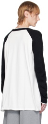 MM6 Maison Margiela Black & White Paneled Sweater