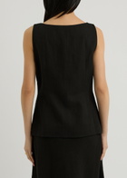 Skall Studio Toni Linen-blend Waistcoat Black