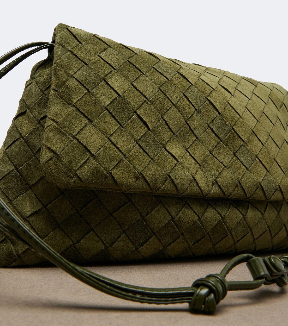 Bottega Veneta Giorno Intrecciato suede crossbody bag