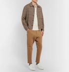 Barena - Tapered Stretch-Cotton Drawstring Trousers - Men - Tan