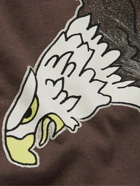 AMIRI - Eagle Glittered Logo-Print Cotton-Jersey T-shirt - Brown