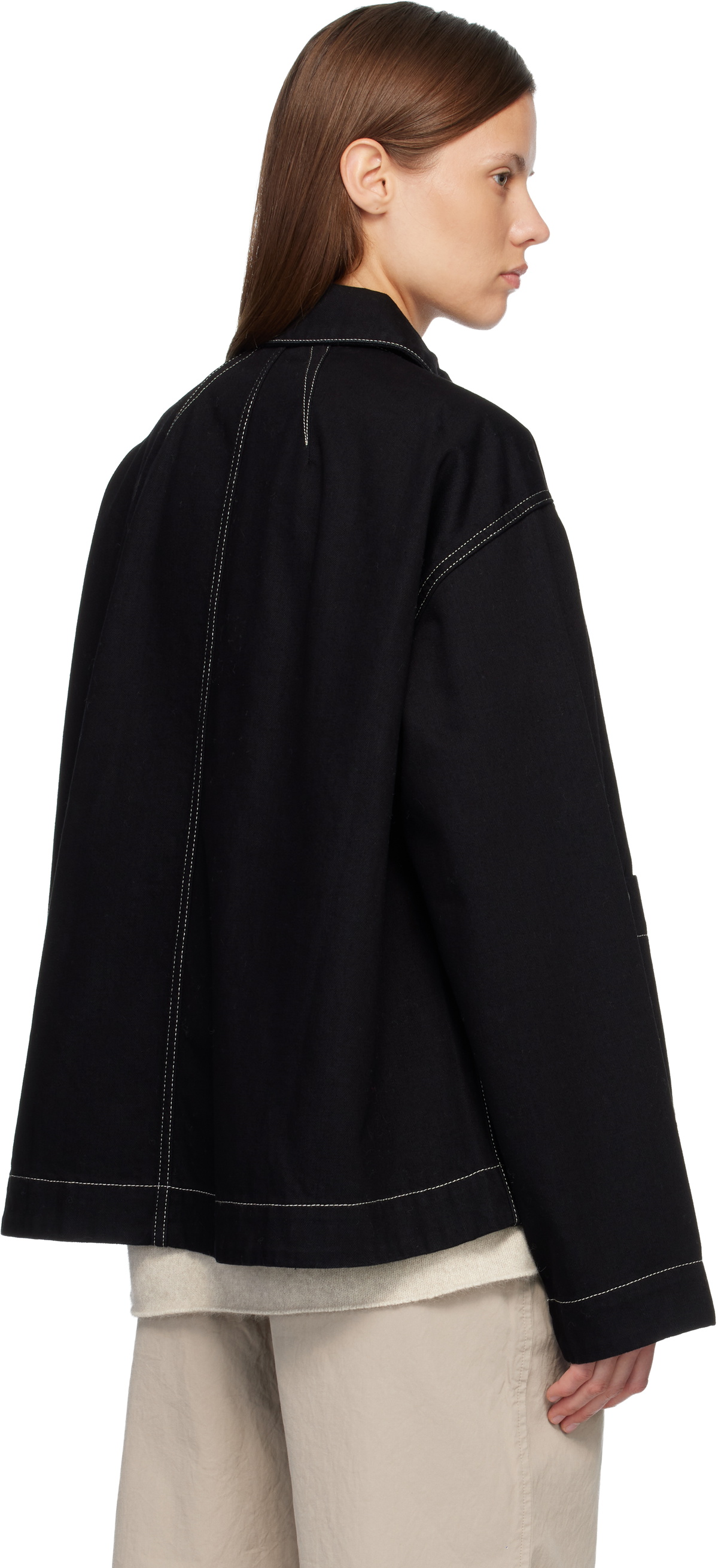 CASEY CASEY Black Drays Travail Denim Jacket