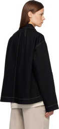 CASEY CASEY Black Drays Travail Denim Jacket