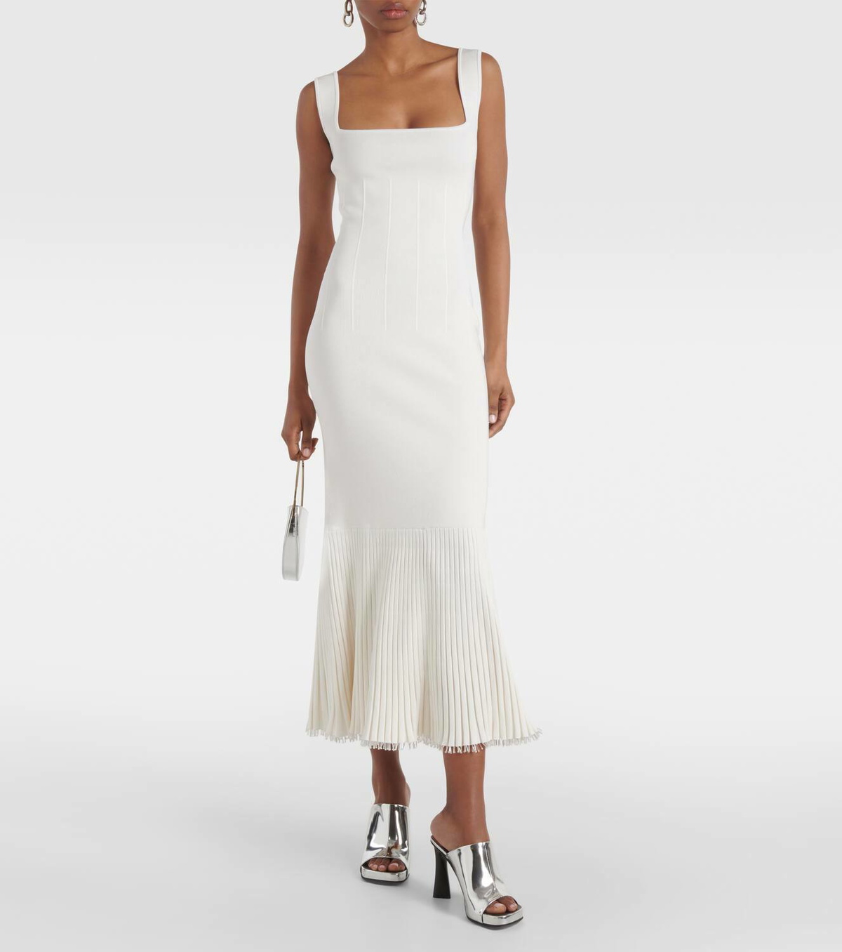 Galvan Atalanta beaded midi dress