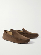 Tod's - Pantofola Gommino Nubuck Driving Shoes - Brown