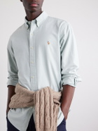 Polo Ralph Lauren - Button-Down Collar Logo-Embroidered Cotton Shirt - Green