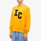 ICECREAM Men's Chenille Crew Sweat in Orange