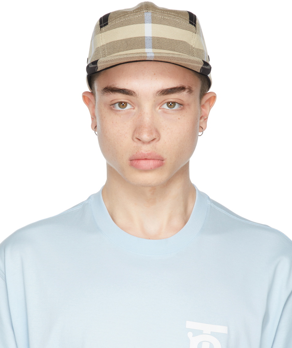 Burberry Leather-trimmed Logo-jacquard Denim Baseball Cap In New