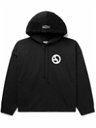 Acne Studios - Fester H U Logo-Print Cotton-Jersey Hoodie - Black