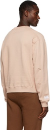 M.A. Martin Asbjørn SSENSE Exclusive Tan Cropped Sweatshirt