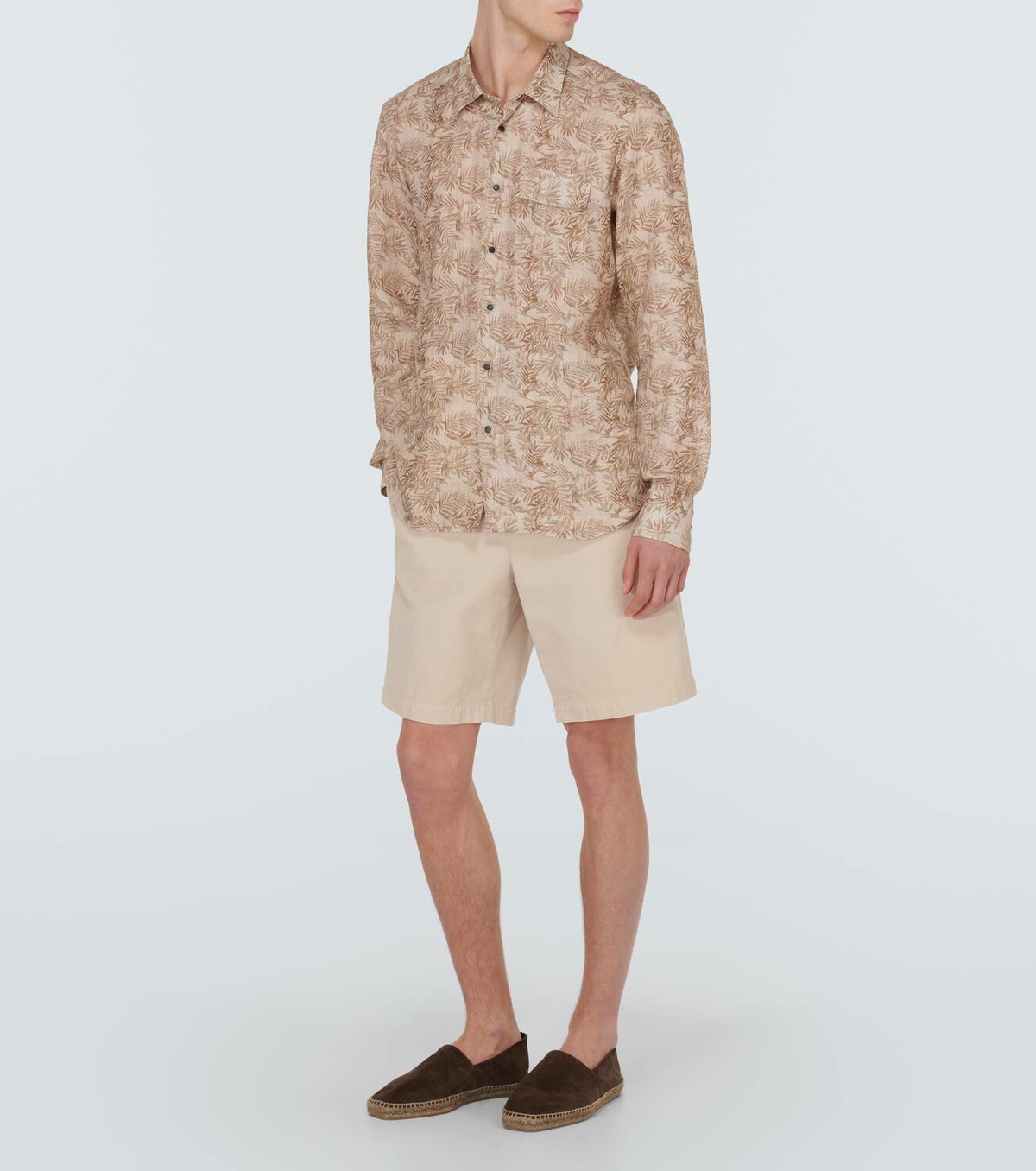 Kiton Buba floral linen shirt