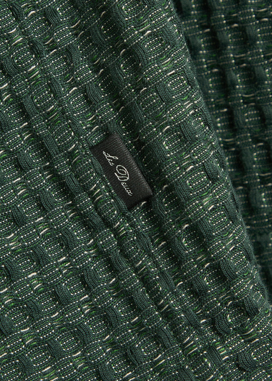 Les Deux Checked Seersucker Shirt Green