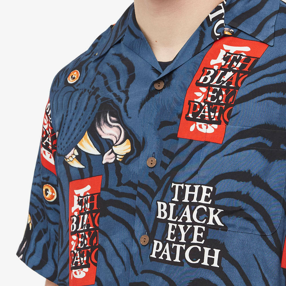 Wacko Maria x BlackEyePatch Short Sleeve Hawaiian Shirt in Navy