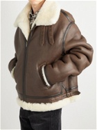 Vetements - Reversible Shearling and Leather Aviator Jacket - Neutrals