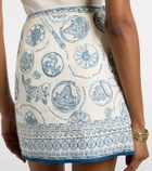 Alémais Lucky printed linen miniskirt