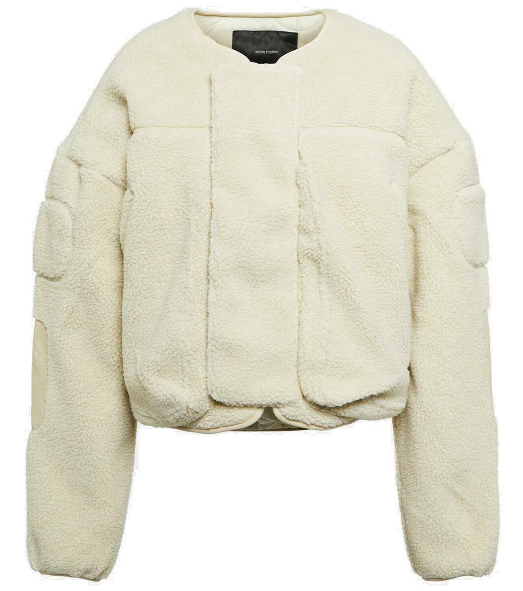 Teddy Studio Riided Entire Studios Cropped teddy jacket Entire Studios