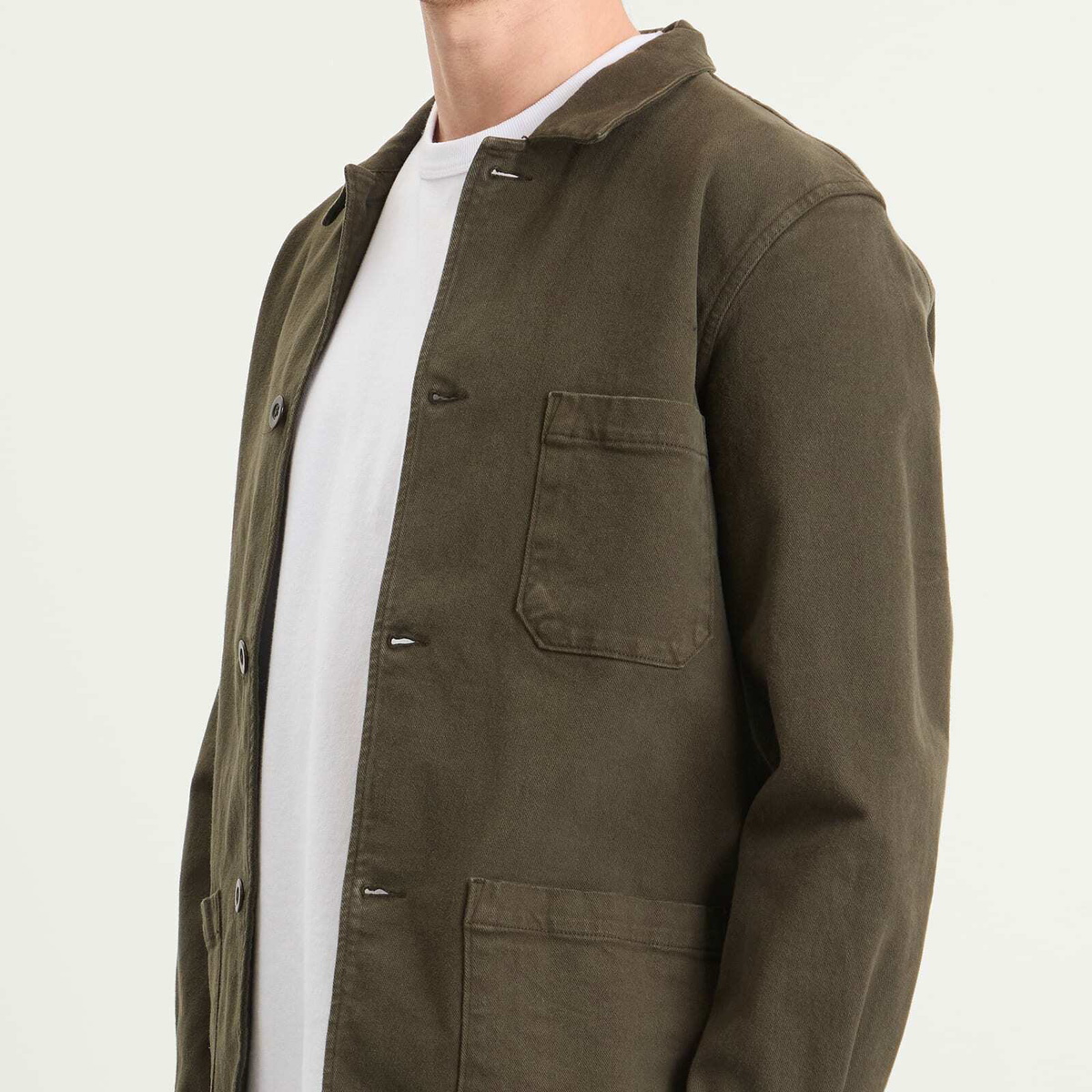Portuguese Flannel Men's Labura Chore Jacket in Olive