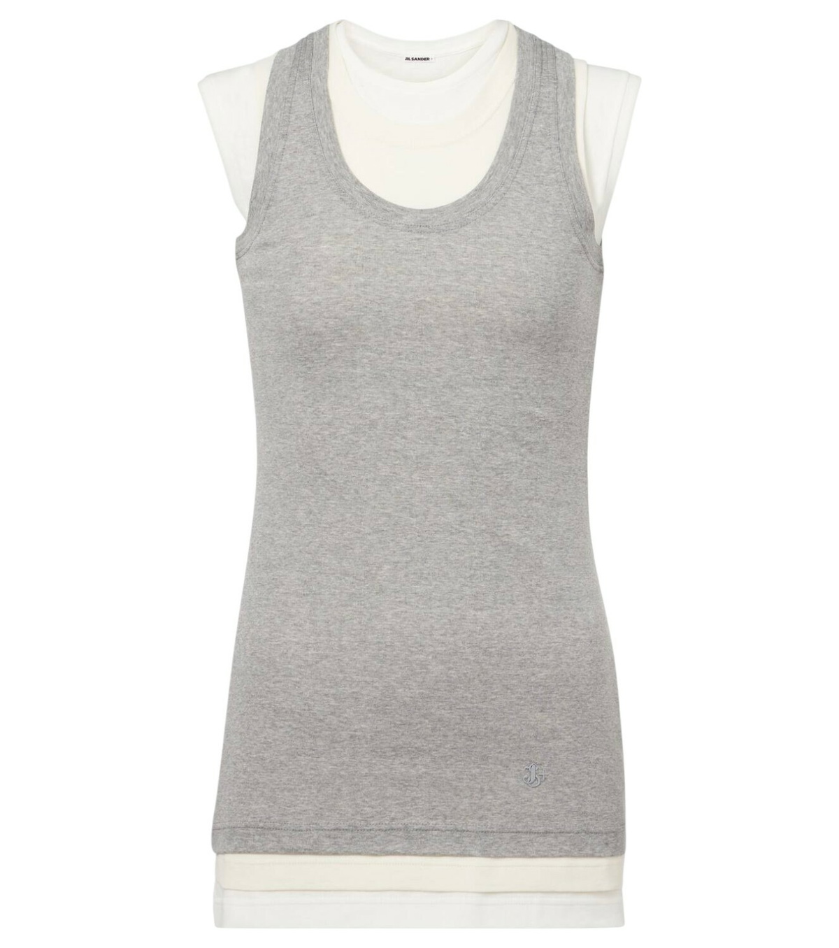 Jil Sander Gray & Off-White '3 Layers' Tank Top Set Jil Sander