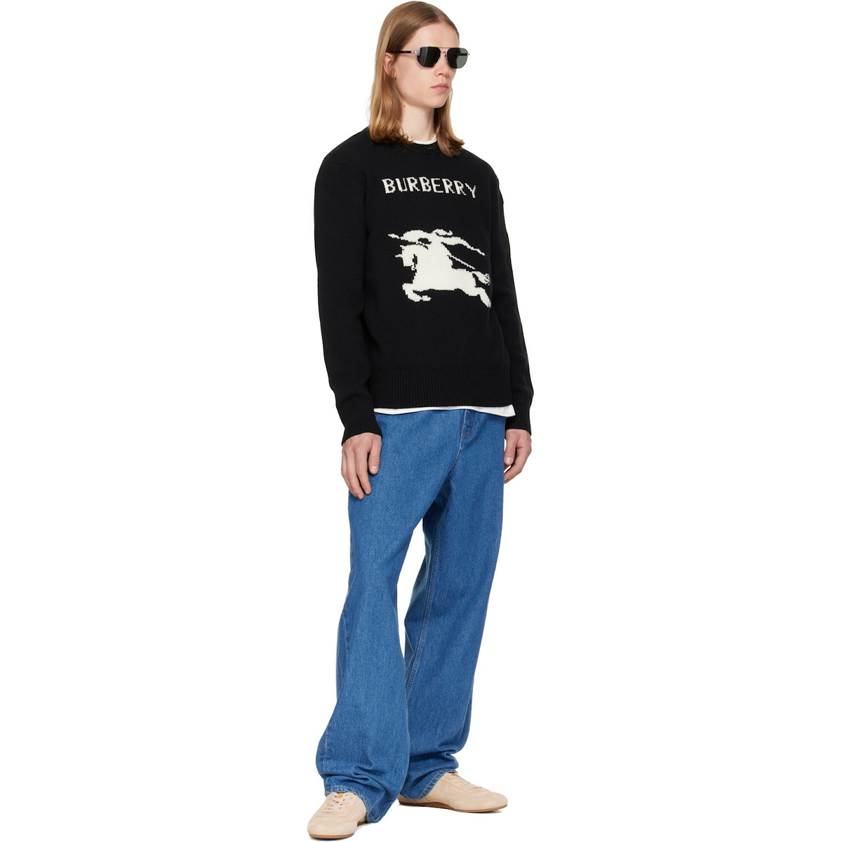 Burberry Black Knight Wool Cashmere Sweater