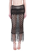 Laneus Skirt In Black Cotton