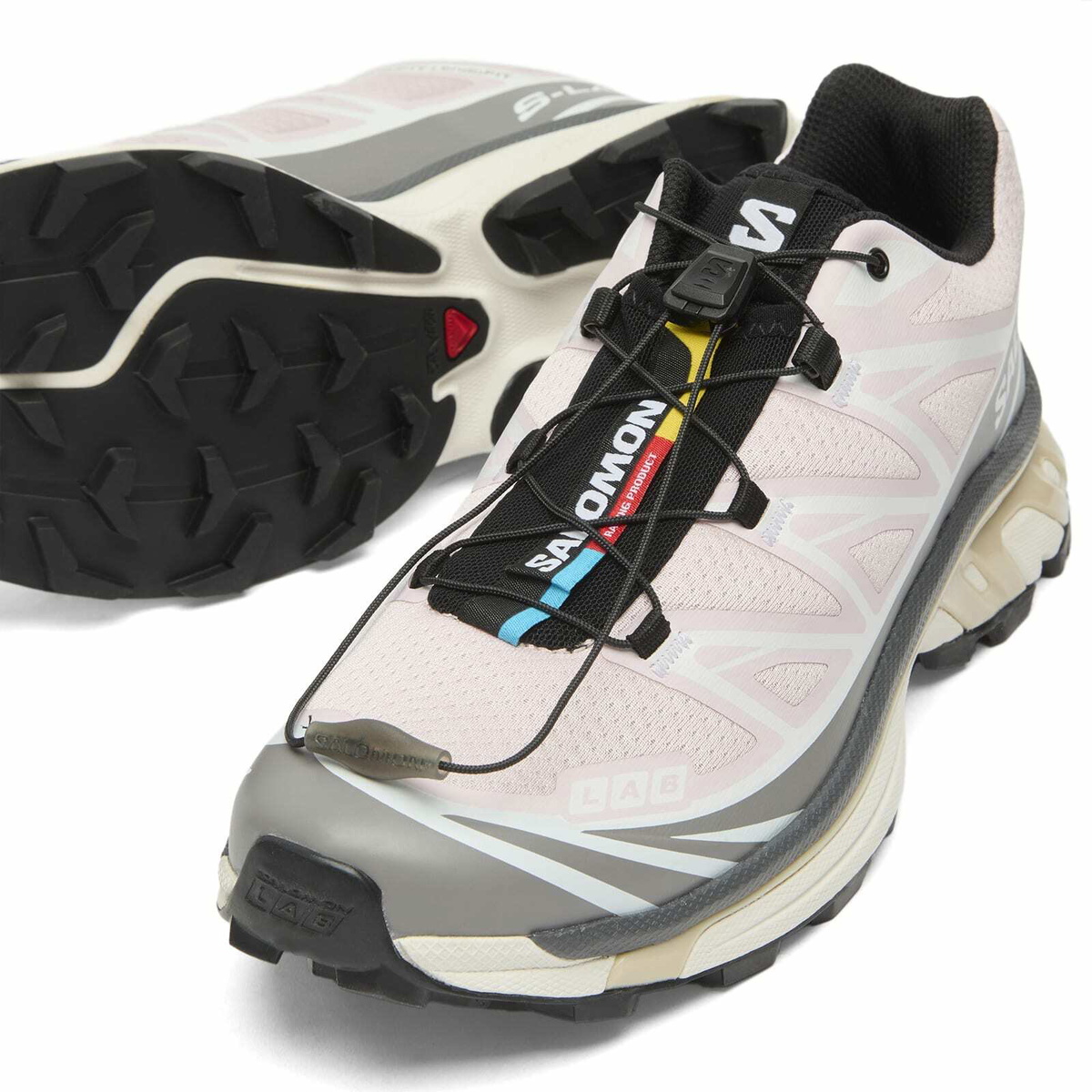 Salomon Women's XT-6 Sneaker in Cloudburst/Icy Pink/Tapioca