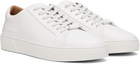 BOSS White Gary Leather Low-Top Sneakers