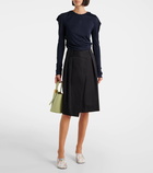 Loewe Toy floral brushed suede mules