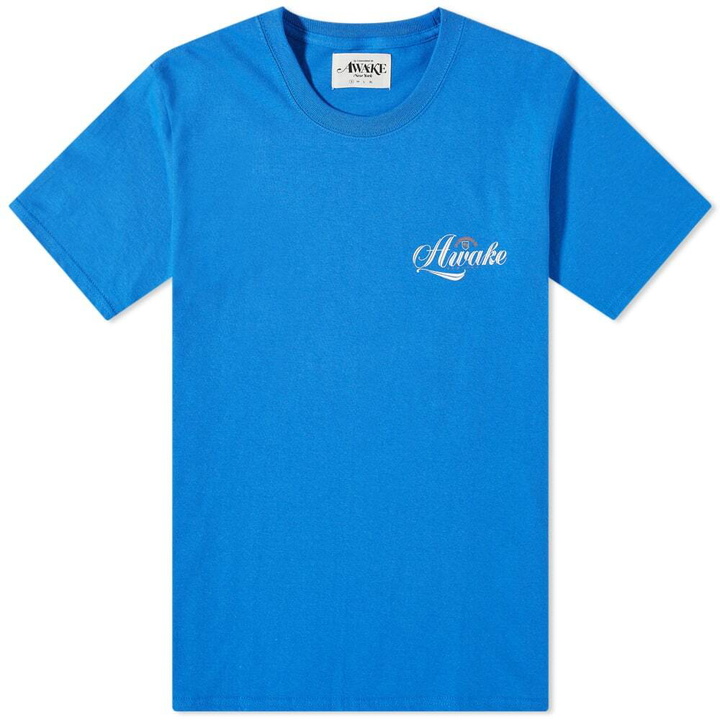 Photo: Awake NY Men's Comunidad Logo T-Shirt in Blue