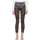 Versace Underwear Black Lace Barocco Leggings