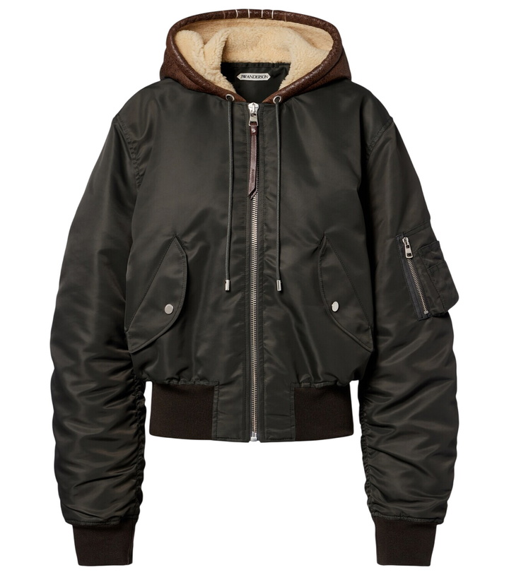 Photo: JW Anderson Shearling-trimmed bomber jacket