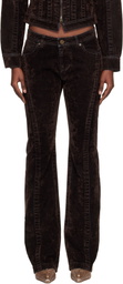 KNWLS Brown Flock Jeans
