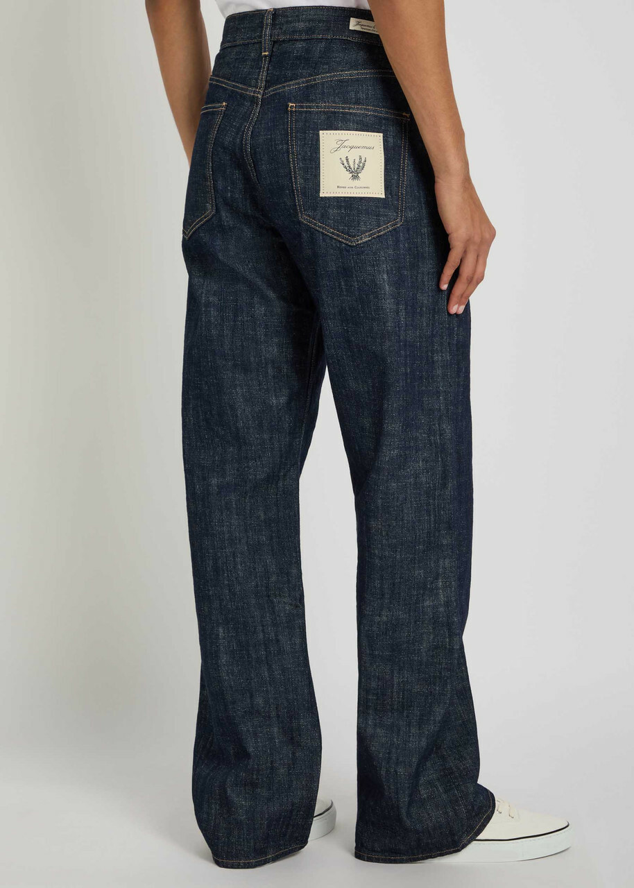 Jacquemus Le De-nimes Droit Wide-leg Jeans Navy