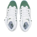 Reebok Men's Question Mid Sneakers in White/Pine Green/White