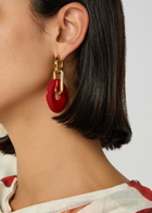 Timeless Pearly Mismatched 24kt Gold-plated Hoop Earrings - Blue - One Size
