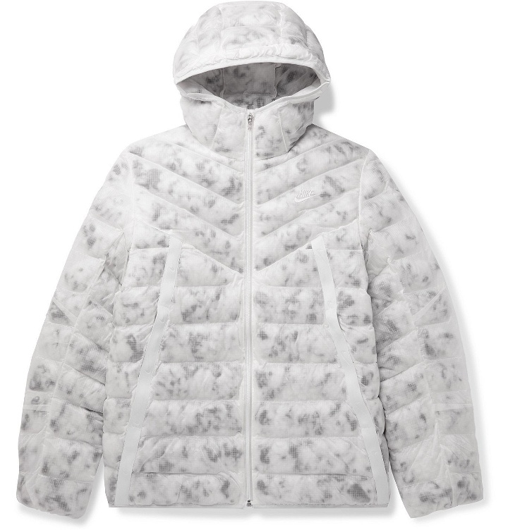 Photo: Nike - Sportswear Logo-Embroidered Quilted Camouflage-Print Shell Jacket - White